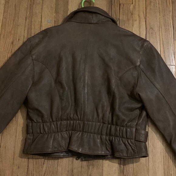Brown Lamb Leather Jacket - Picture 4 of 10